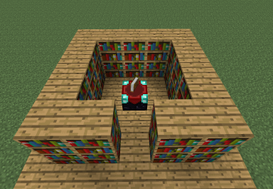 Best Way to Arrange Bookshelves around Enchantment Table