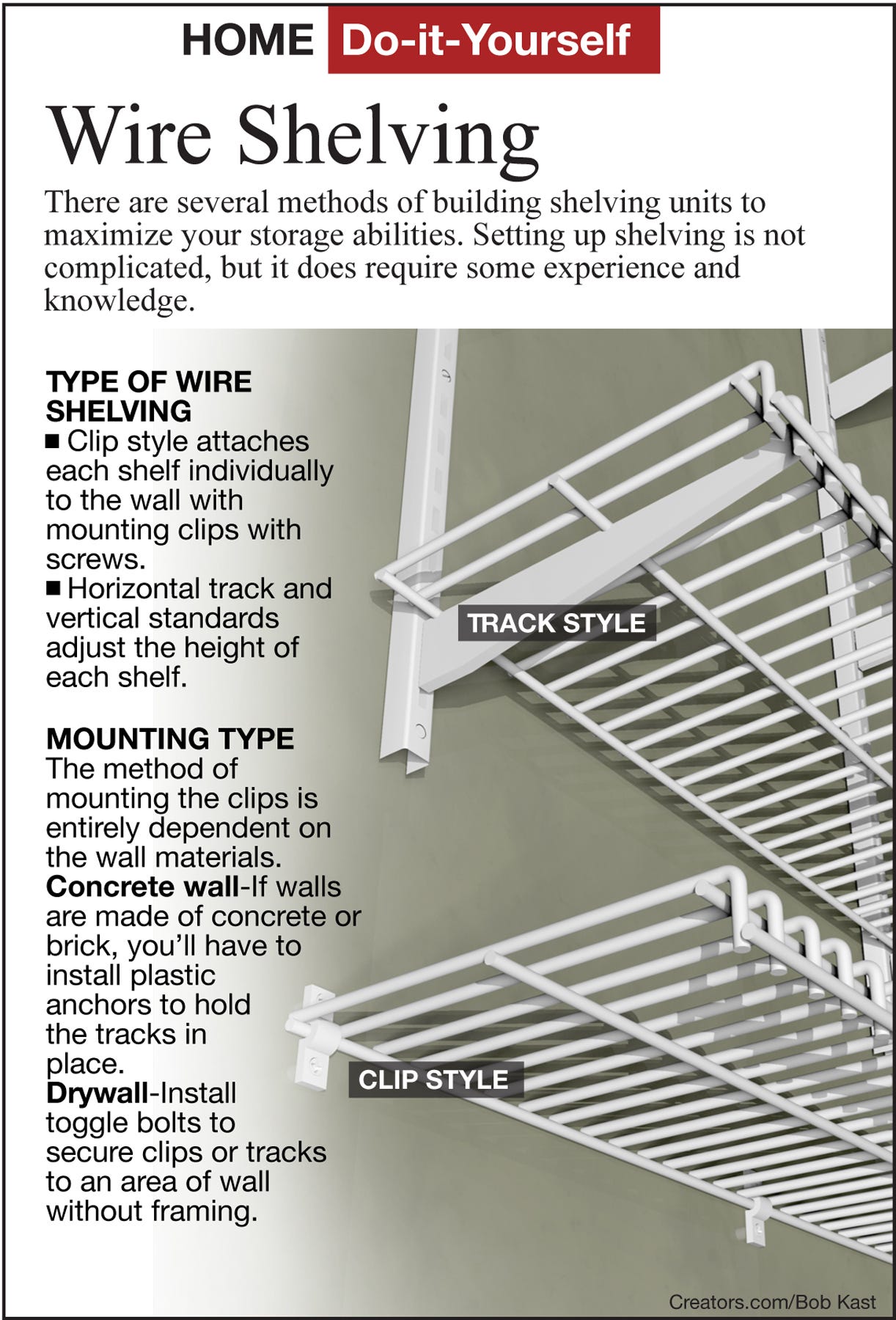 How to Hang Wire Shelves Without Brackets