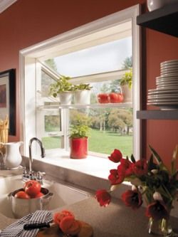 Kitchen Bay Window With Shelves